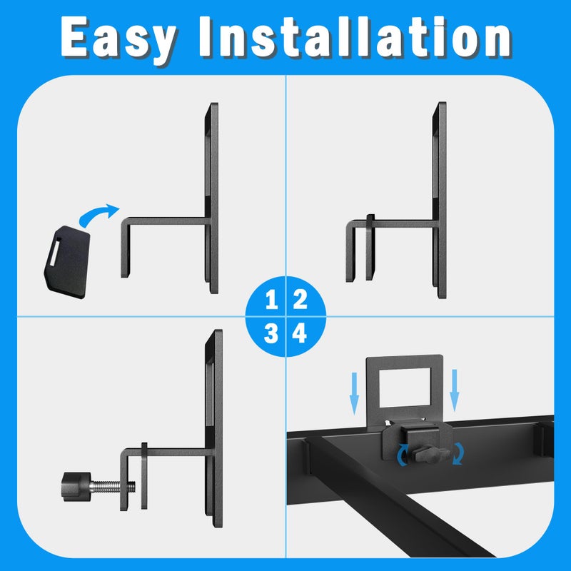 SHLAND Non Slip Mattress Gaskets for Metal Bed Frame,6 PCS Mattress Holder in Place Gripper,Keep Mattress from Sliding, Adjustable Anti-Slip Baffle, Black - Image 4